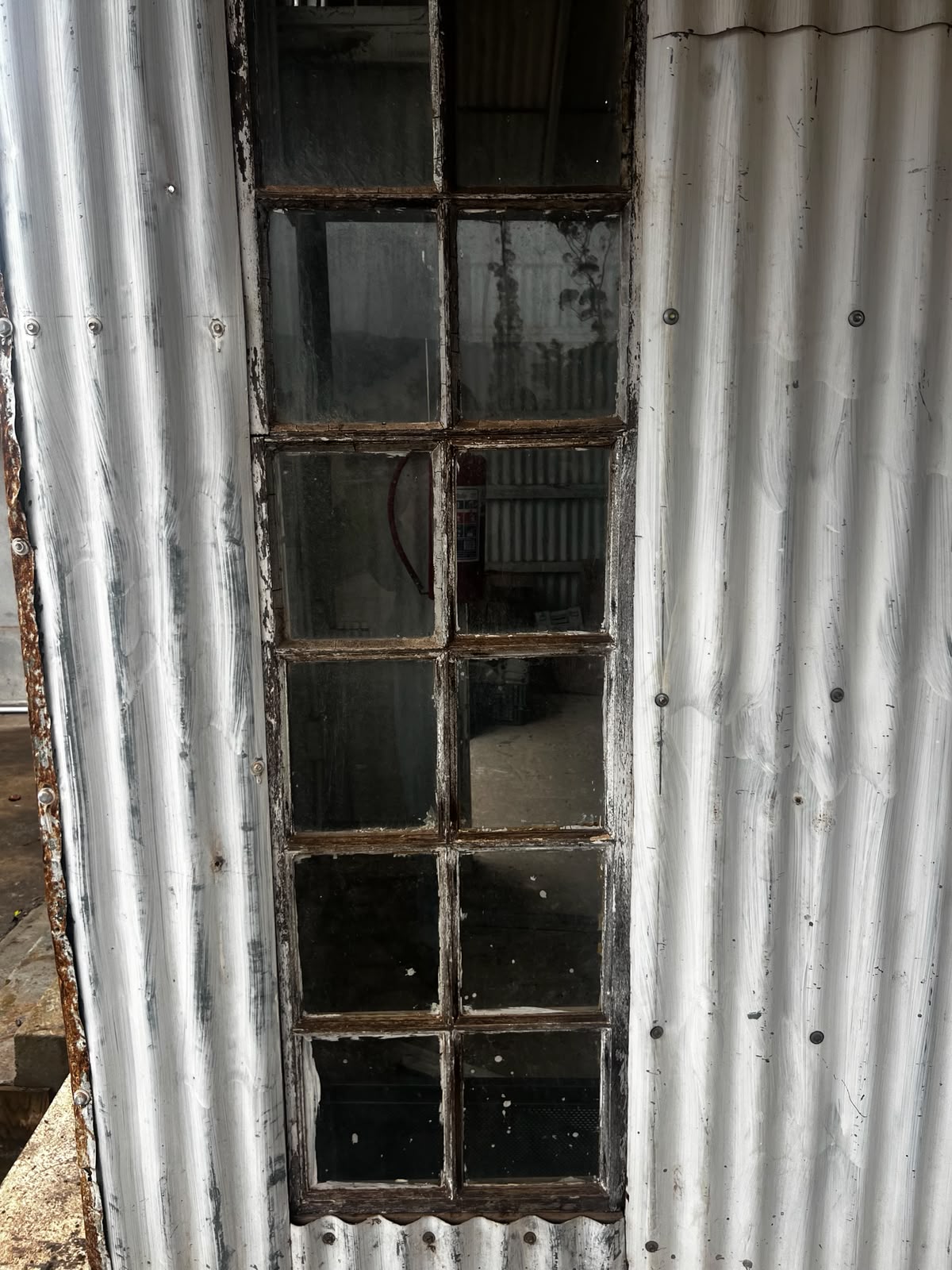 Tall side window looking in